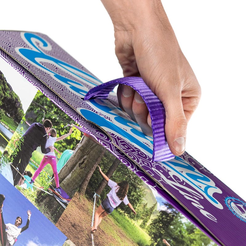 Spider Slacklines - Custom Slackline Kit for Experienced or First-time slackliners with Balancing - Complete Set of Webbing Length 35m with 2X Ratchets - Image 3